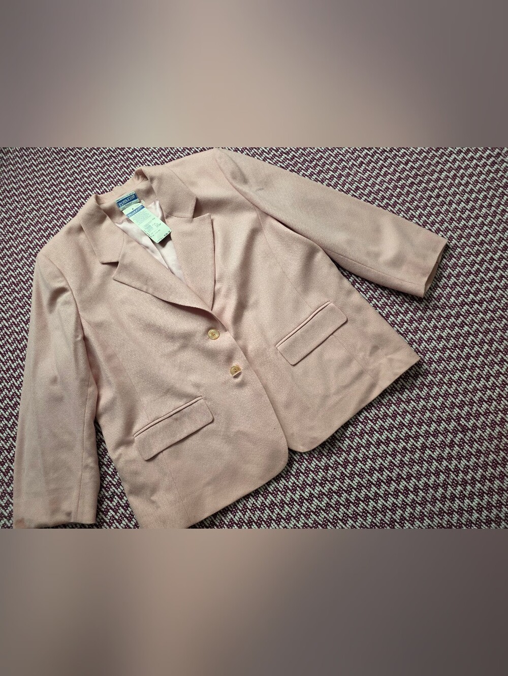 Pendleton Soft Blush Pink Women's Two-Button Blazer
